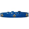 Pet Pal Bronze Fleur De Lis Widget Croc Dog CollarBlue Size 16 PE863054